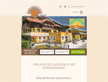 Tablet Screenshot of landhaus-sonnenhang.at